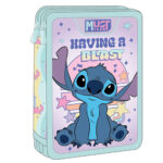 Κασετίνα Must Team διπλή γεμάτη Stitch Γαλάζια 565020