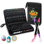Ohuhu Ακρυλικοί μαρκαδόροι Dual tips Metallic colors Σετ 30 τμχ