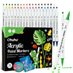Ohuhu Acrylic Paint Markers Cotton-core Brush & Dot Σετ 36 τμχ