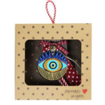 Γούρι Στολίδι τύχης - Μάτι ακτίνες μπλε