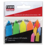 Αυτοκόλλητοι Σελιδοδείκτες Βέλος PET 12x44 mm Neon Mix - Blister